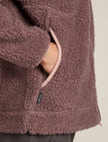 Women's Merino Blend 960 RealFleece™ High Pile Long Sleeve Zip Jacket Summit Dk Hthr/Blush - 7