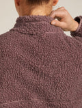 Women's Merino Blend 960 RealFleece™ High Pile Long Sleeve Zip Jacket Summit Dk Hthr/Blush - 8