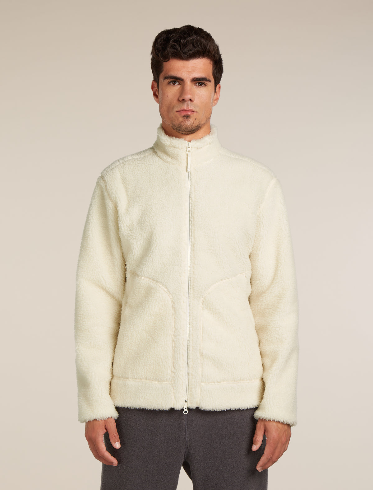 Manteau à manches longues et glissière 800 RealFleece™️ en mélange de mérinos à poils longs Homme  - 1