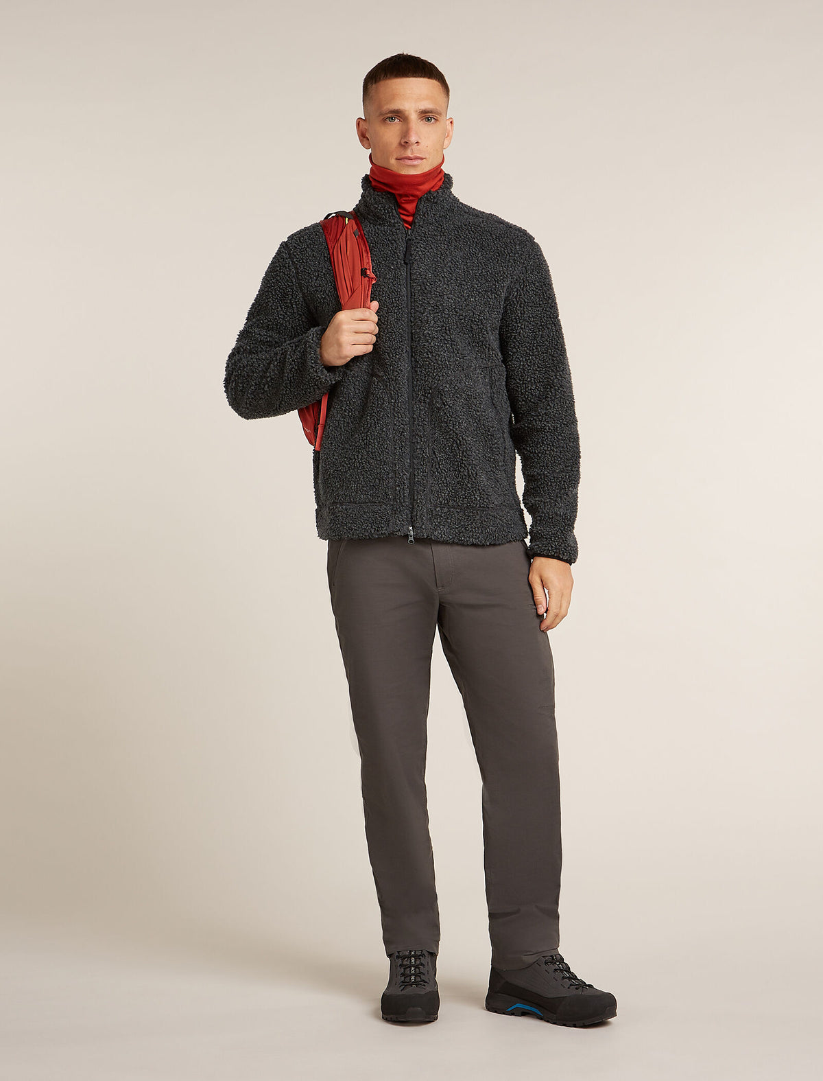Manteau à manches longues et glissière 800 RealFleece™️ en mélange de mérinos à poils longs Homme  - 4