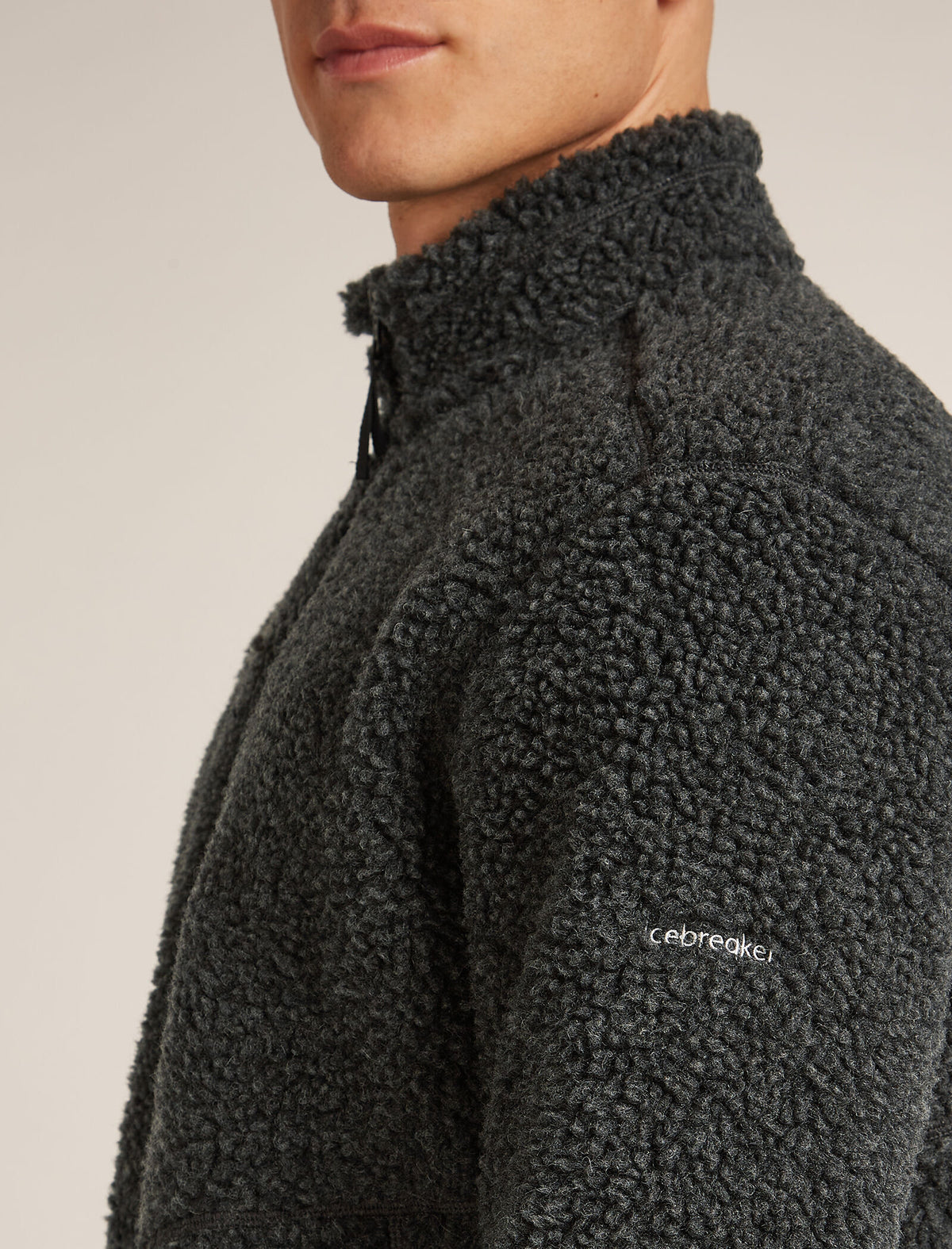 Manteau à manches longues et glissière 800 RealFleece™️ en mélange de mérinos à poils longs Homme  - 5