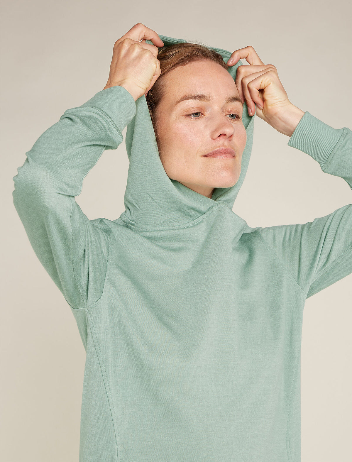 Women's Merino Blend 200 Crush Long Sleeve Dress Moss - 2