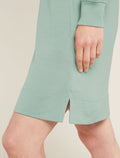 Women's Merino Blend 200 Crush Long Sleeve Dress Moss - 4