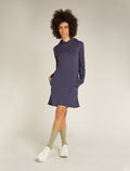 Robe à manches longues 200 Crush en mélange de mérinos Femme Graphite - 1