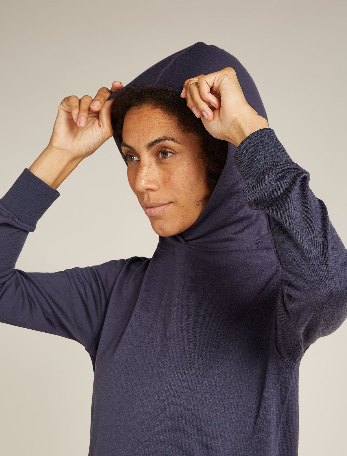 Robe à manches longues 200 Crush en mélange de mérinos Femme Graphite - 2