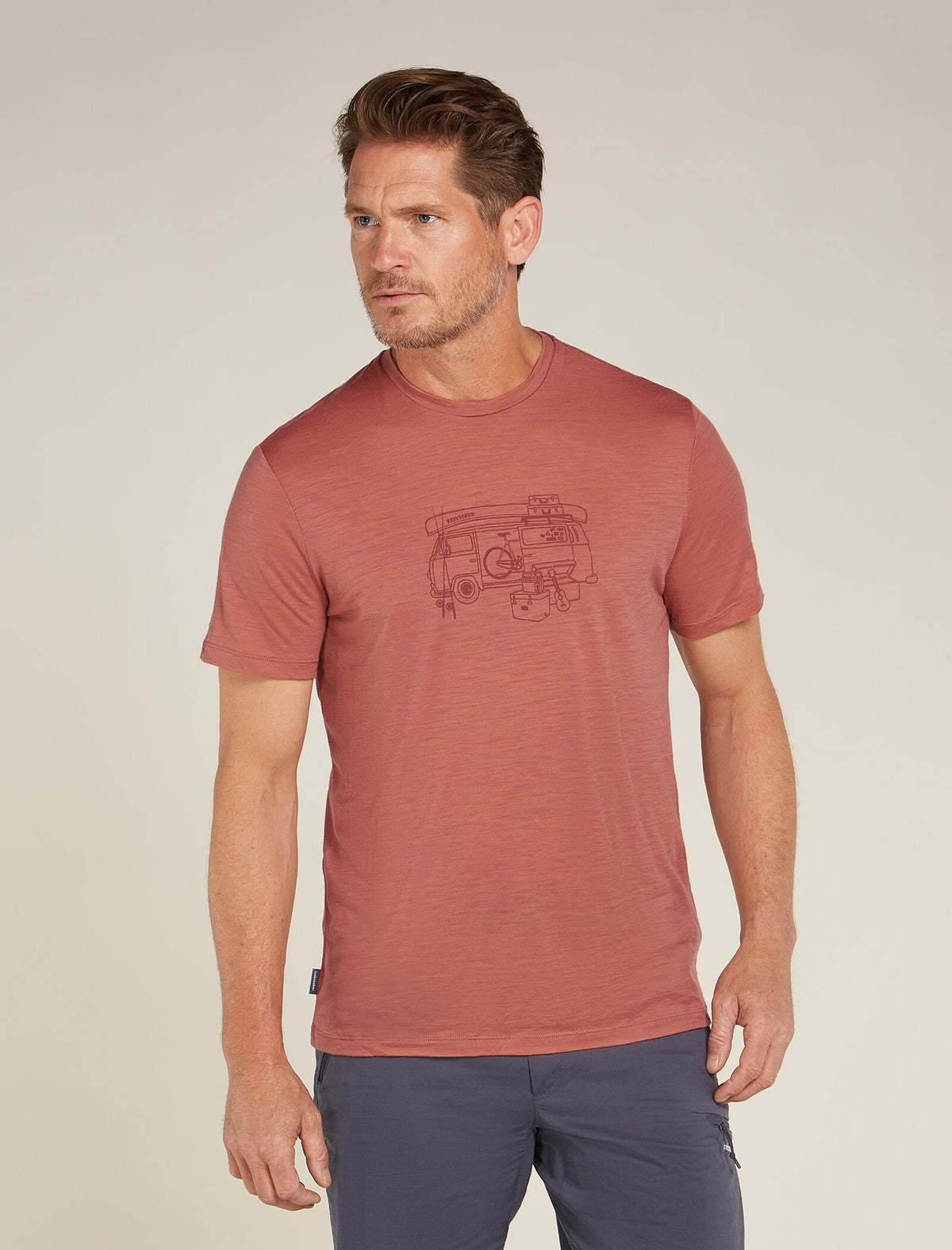 Men's Merino 150 Tech Lite Short Sleeve T-Shirt Van Life Cedar Wood - 1