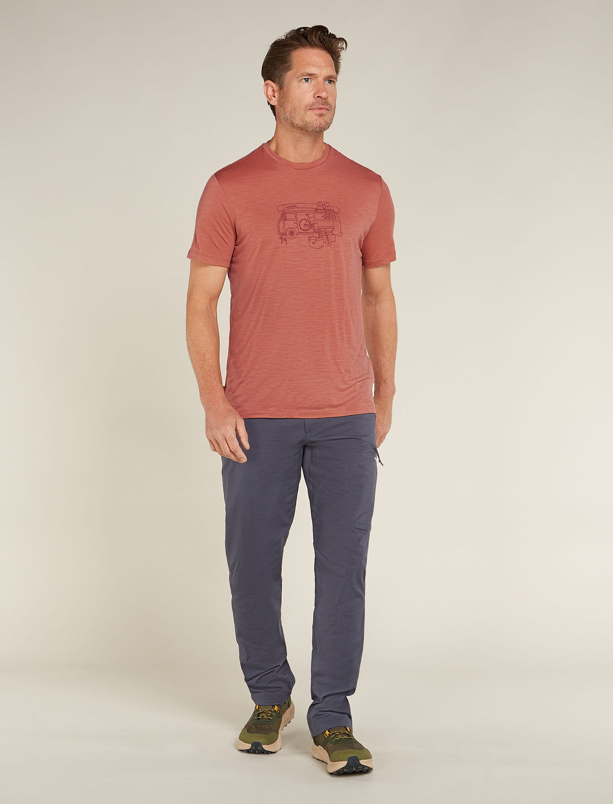 Men's Merino 150 Tech Lite Short Sleeve T-Shirt Van Life Cedar Wood - 3