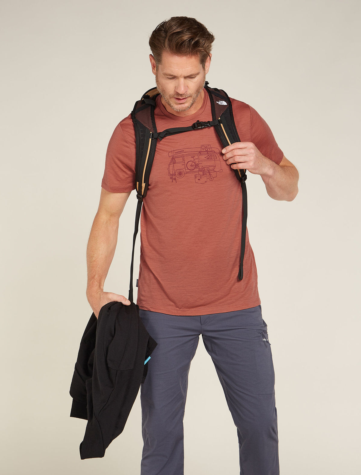 Men's Merino 150 Tech Lite Short Sleeve T-Shirt Van Life Cedar Wood - 4