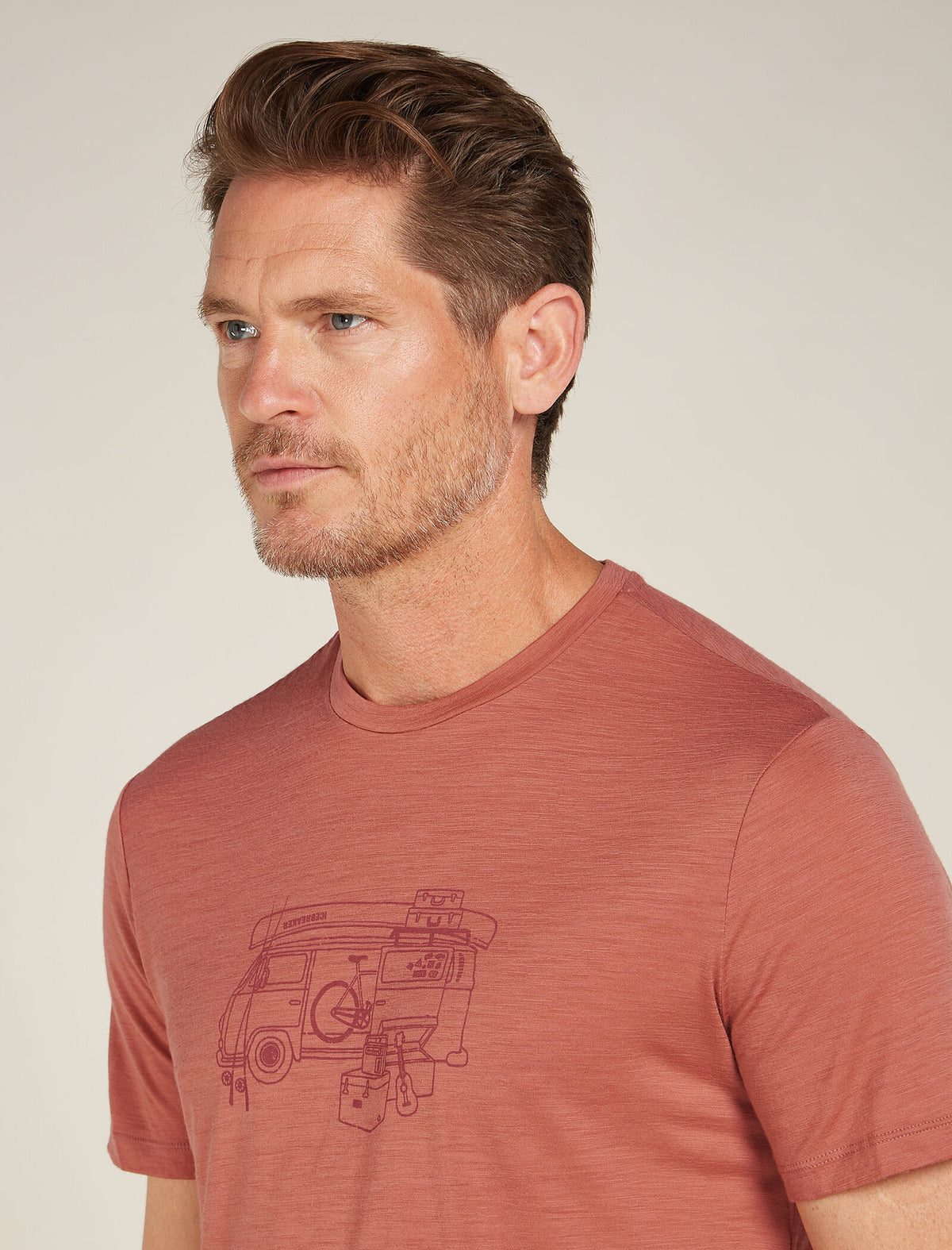Men's Merino 150 Tech Lite Short Sleeve T-Shirt Van Life Cedar Wood - 5