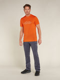 Men's Merino 150 Tech Lite Short Sleeve T-Shirt Pukaki Reflected Blaze - 4