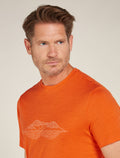 Men's Merino 150 Tech Lite Short Sleeve T-Shirt Pukaki Reflected Blaze - 6