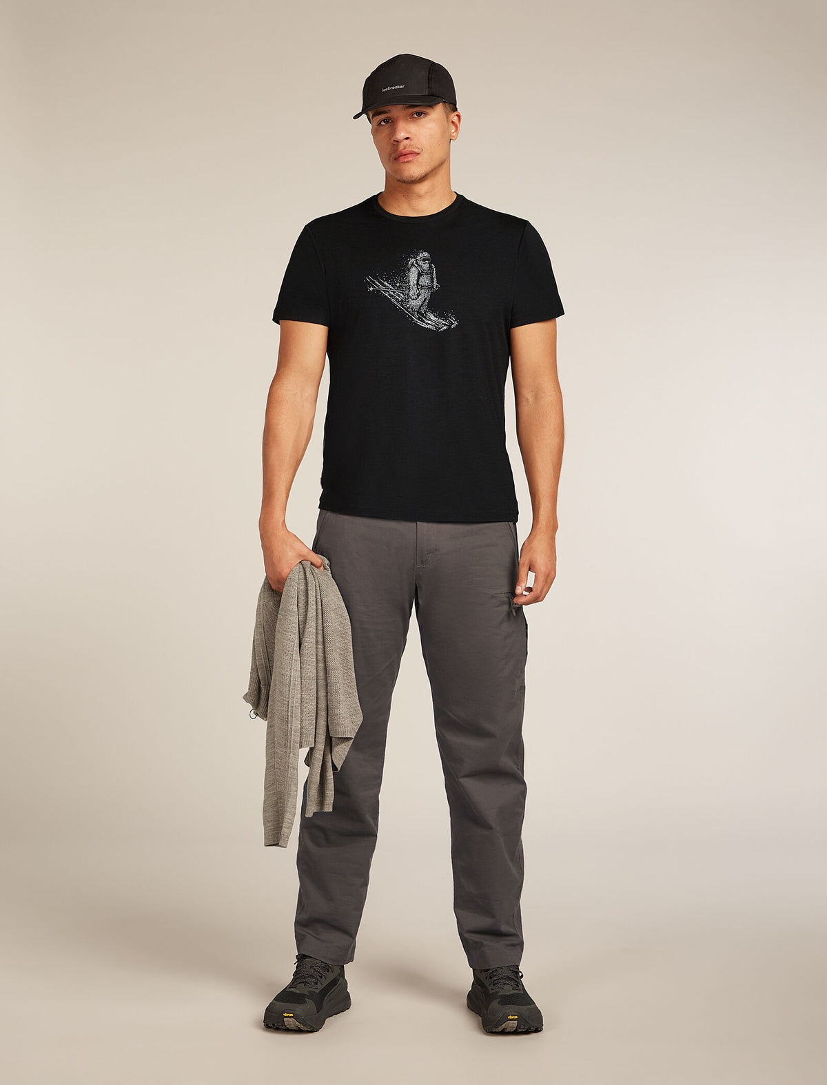 Men's Merino 150 Tech Lite Short Sleeve T-Shirt Skiing Yeti Black - 4