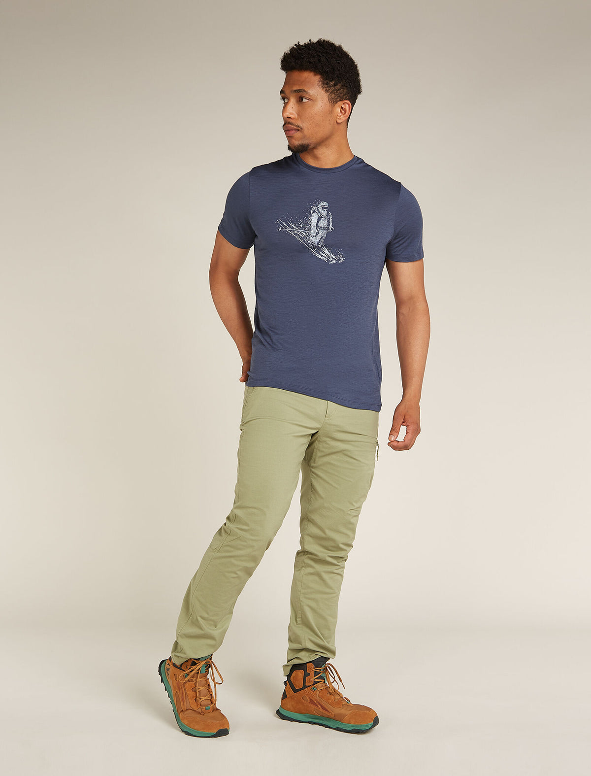 T-shirt 150 Tech Lite en mérinos, Skiing Yeti Homme Graphite - 3