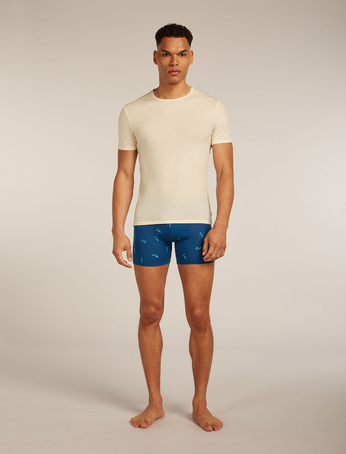 Men's Merino 150 Anatomica Boxers Ski Day Atlantis/Topaz - 4