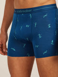 Men's Merino 150 Anatomica Boxers Ski Day Atlantis/Topaz - 7