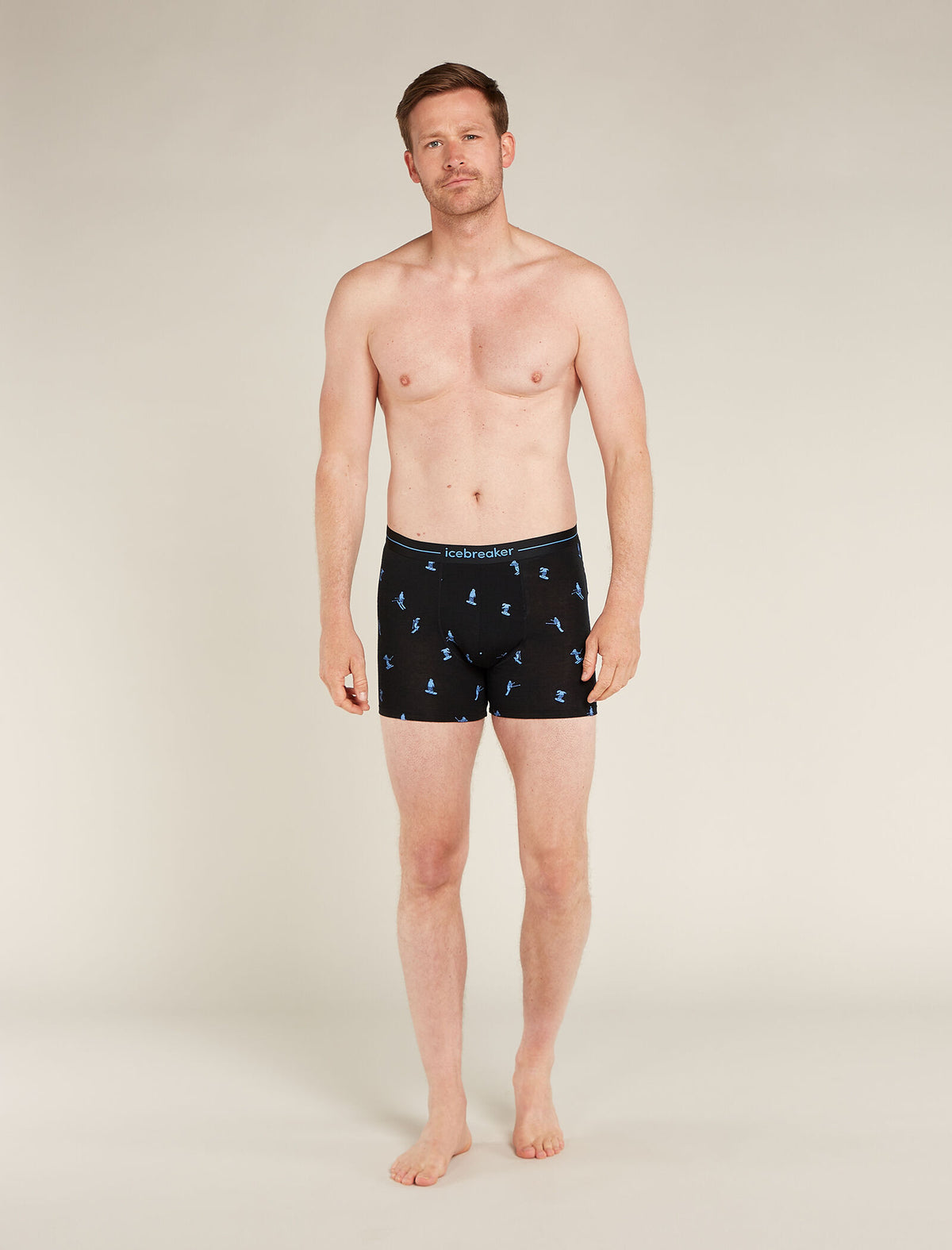 Men's Merino 150 Anatomica Boxers Ski Day Black/Aop - 3