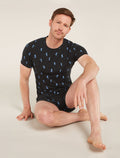 Men's Merino 150 Anatomica Boxers Ski Day Black/Aop - 5