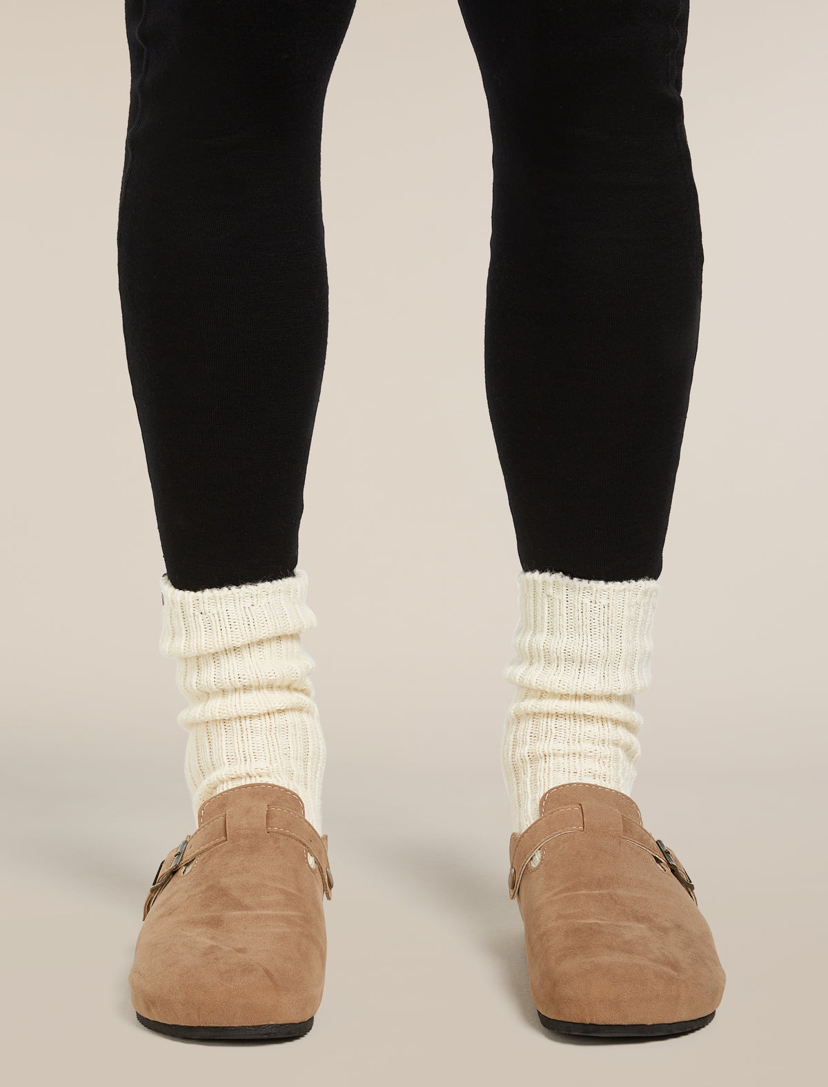 Unisex Merino Ski Lodge Crew Socks Undyed - 6