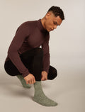 Unisex Merino Ski Lodge Crew Socks Loden/Lichen - 1