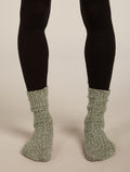 Unisex Merino Ski Lodge Crew Socks Loden/Lichen - 3