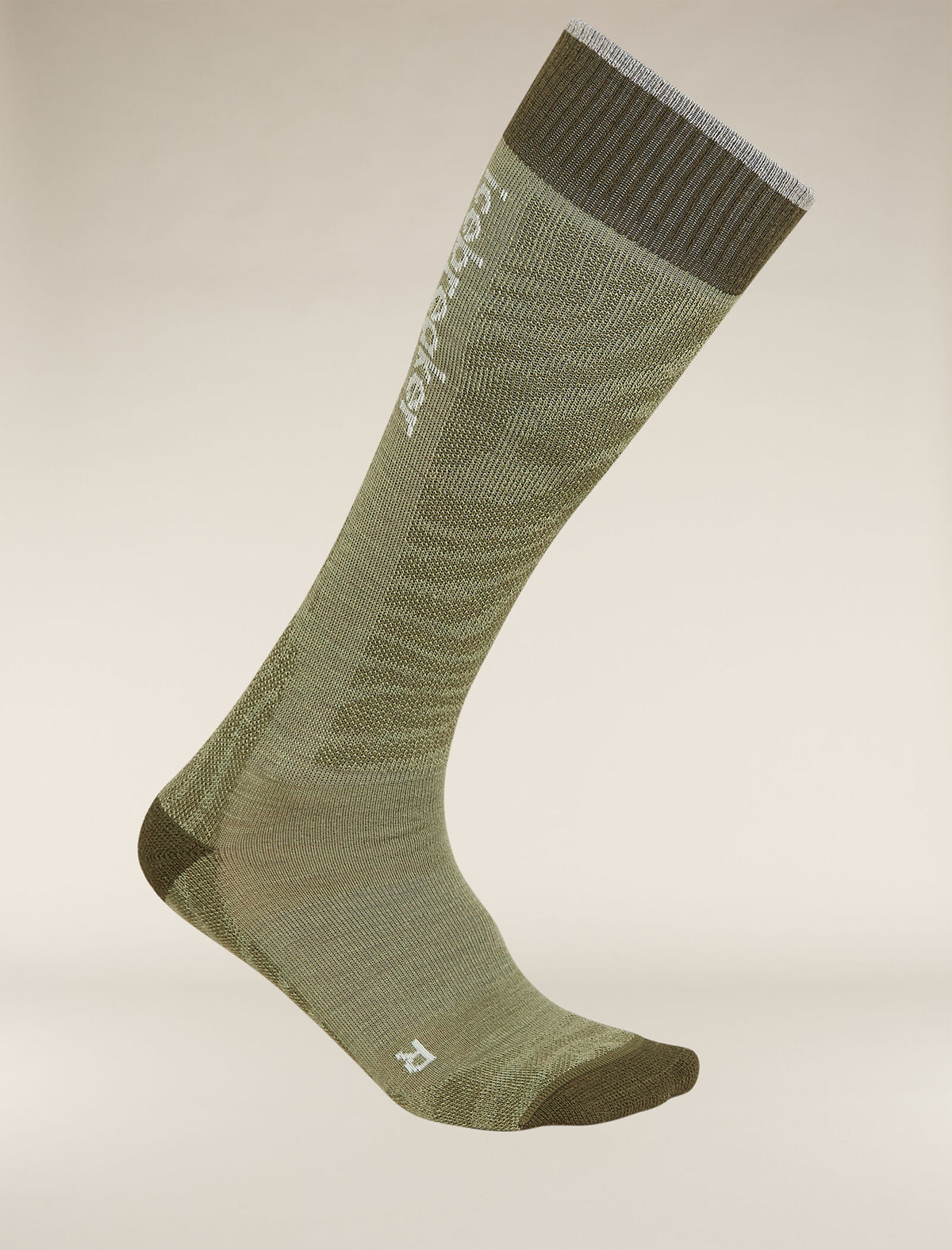 Women's Merino Ski+ Light Over The Calf Socks Mountain Contour Lichen/Loden - 4