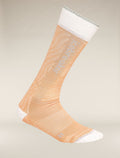 Women's Merino Ski+ Light Over The Calf Socks Mountain Contour Feldspar/Snow - 4