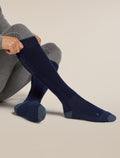 Men's Merino Ski+ Light Over The Calf Socks Royal Navy/Dawn/Midnight Navy - 2