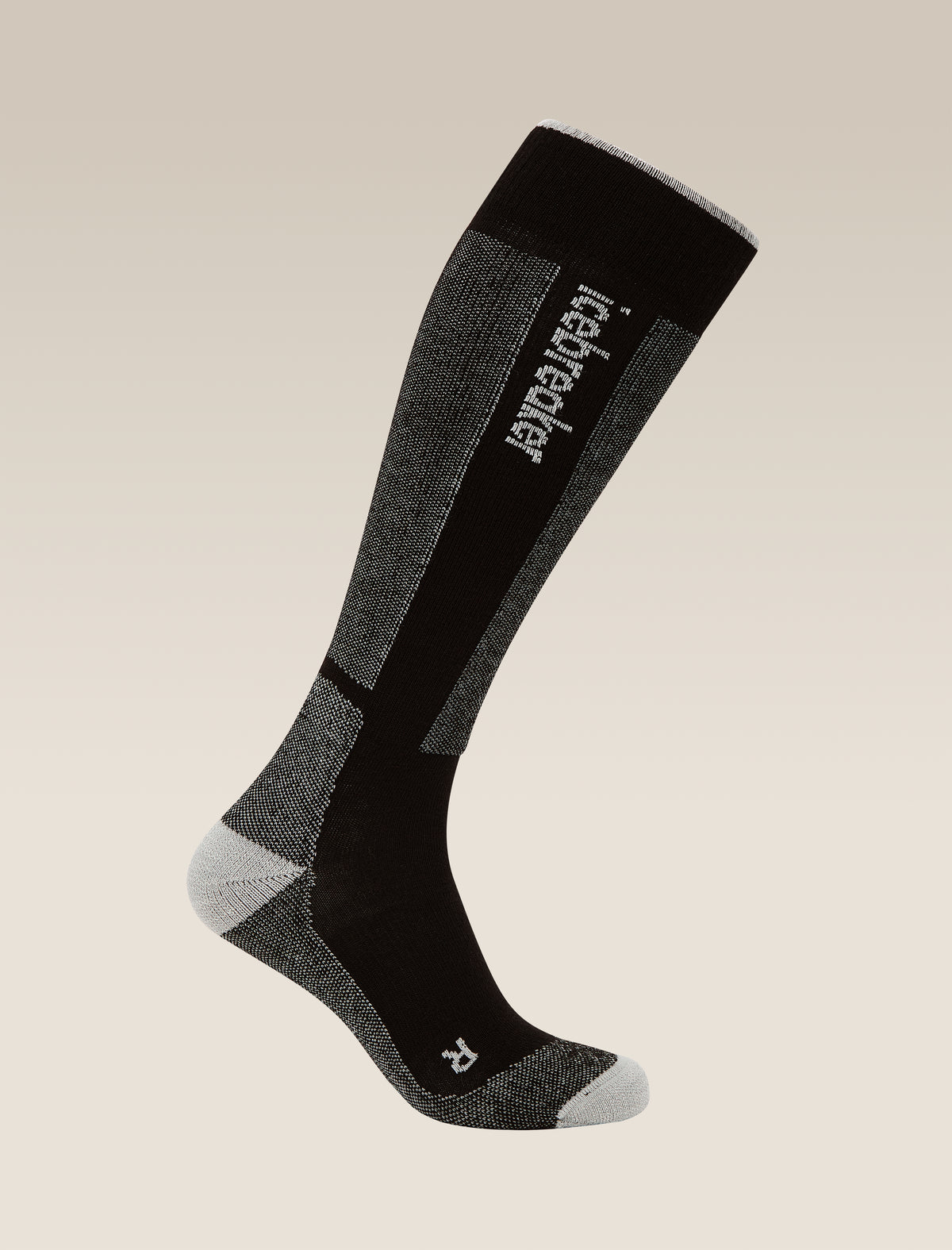 Men's Merino Ski+ Light Over The Calf Socks Black/Ether/Graphite - 1