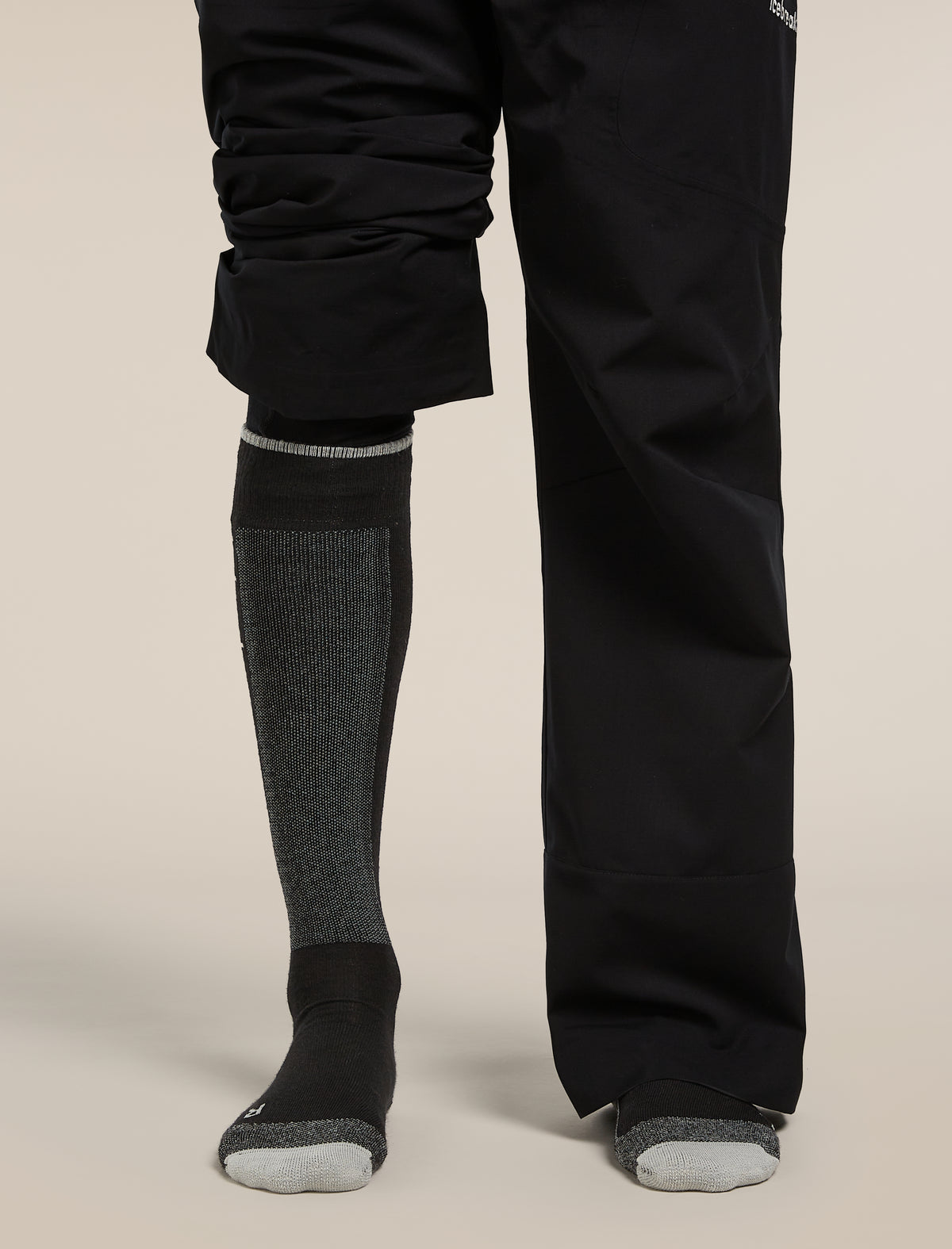 Men's Merino Ski+ Light Over The Calf Socks Black/Ether/Graphite - 4