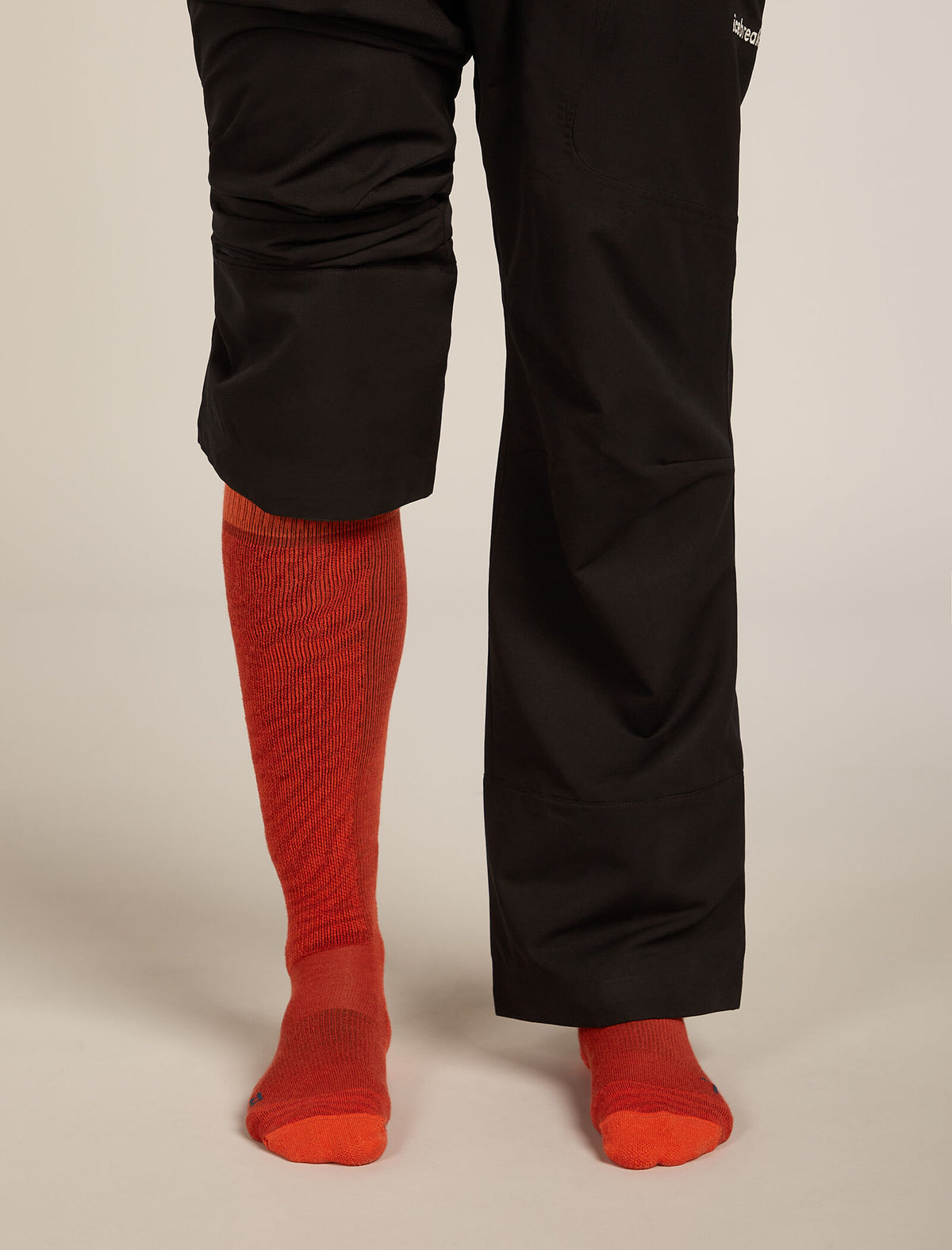 Men's Merino Ski+ Light Over The Calf Socks Mountain Contour Agate/Fervid/Atlantis - 3