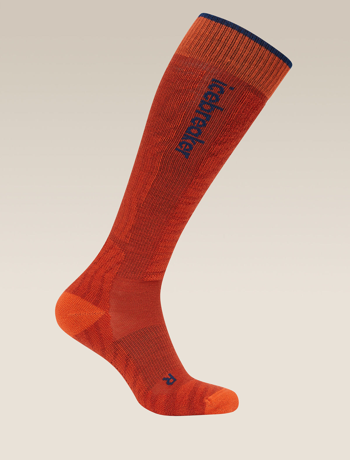 Men's Merino Ski+ Light Over The Calf Socks Mountain Contour Agate/Fervid/Atlantis - 4