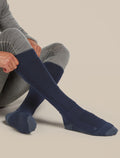 Men's Merino Ski+ Medium Over The Calf Socks Royal Navy/Dawn/Midnight Navy - 2