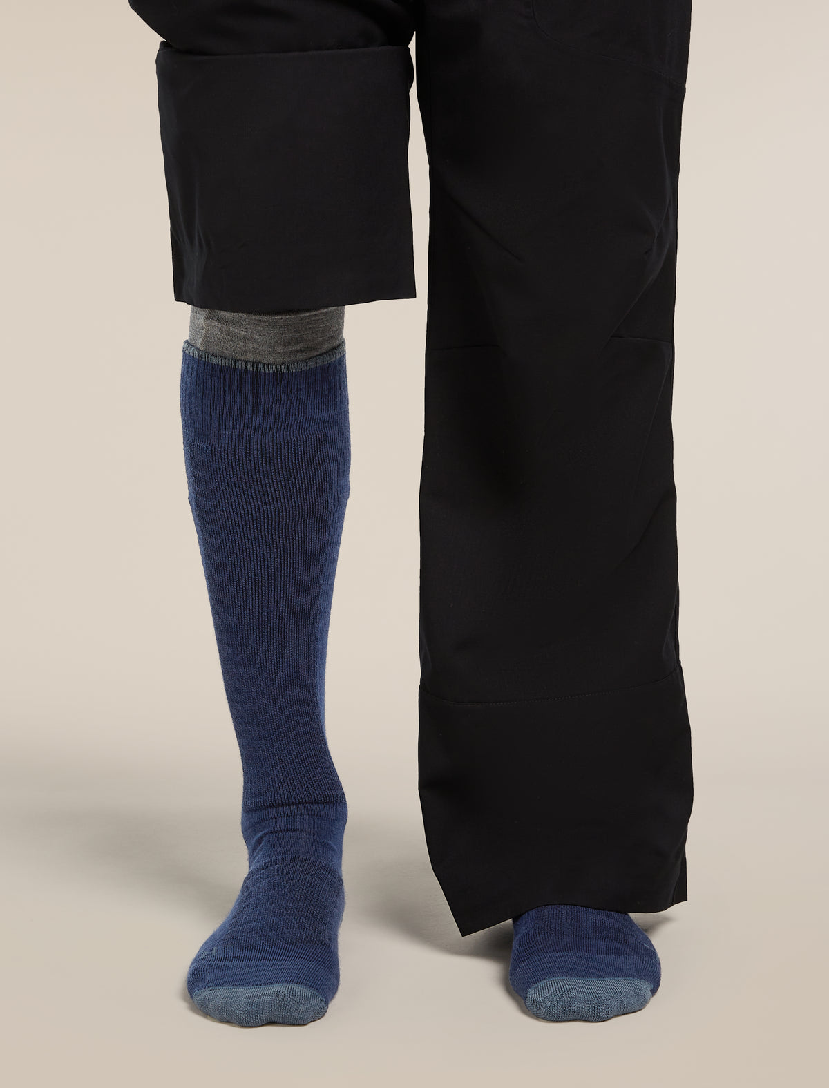 Men's Merino Ski+ Medium Over The Calf Socks Royal Navy/Dawn/Midnight Navy - 4