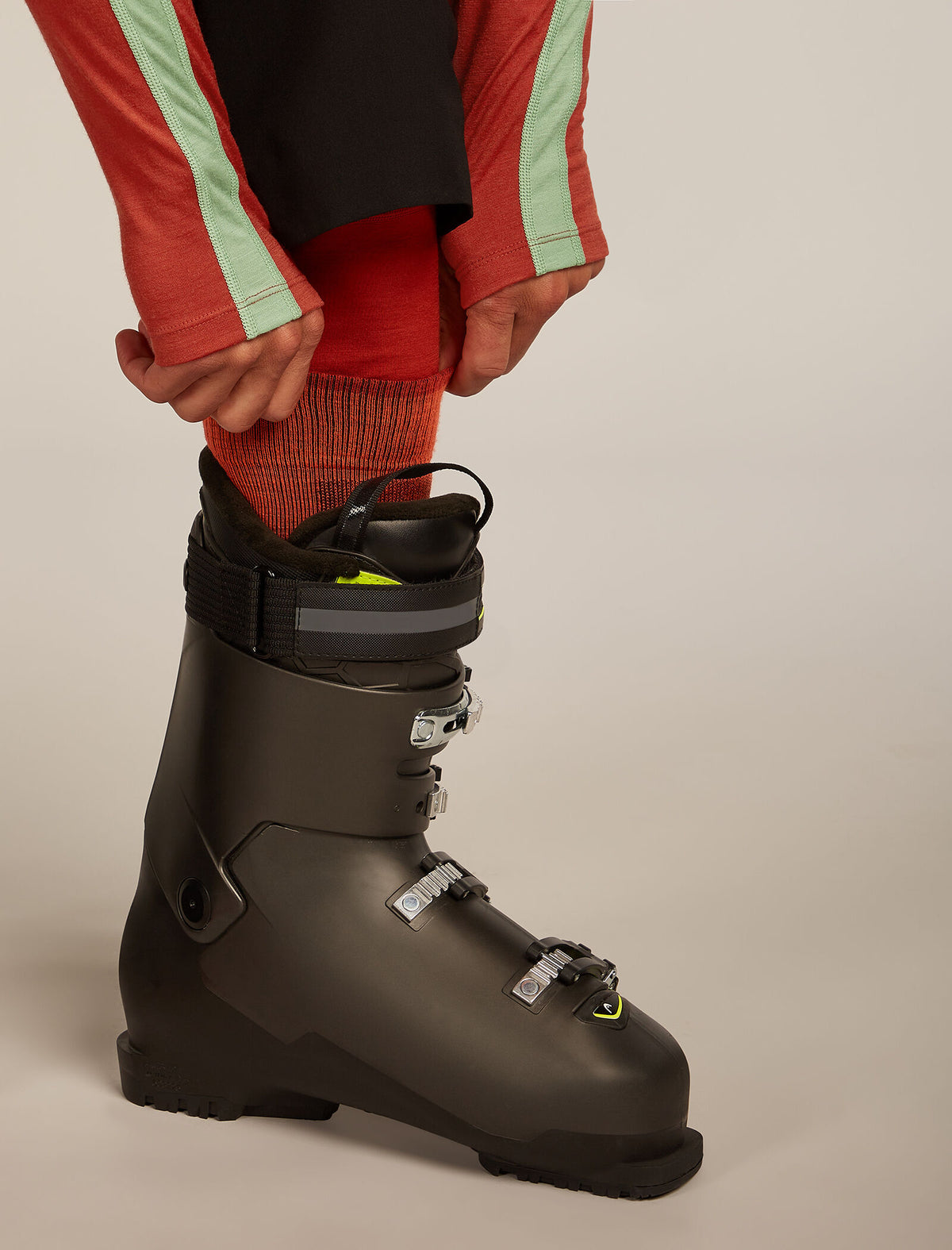 Men's Merino Ski+ Medium Over The Calf Socks Fervid/Agate/Java - 1