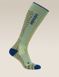 Men's Merino Blend Ski+ Medium Over The Calf Mountain Contour Socks Seaglass/Atlantis/Trail - 4