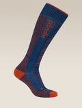 Men's Merino Blend Ski+ Medium Over The Calf Mountain Contour Socks Atlantis/Agate/Fervid - 4