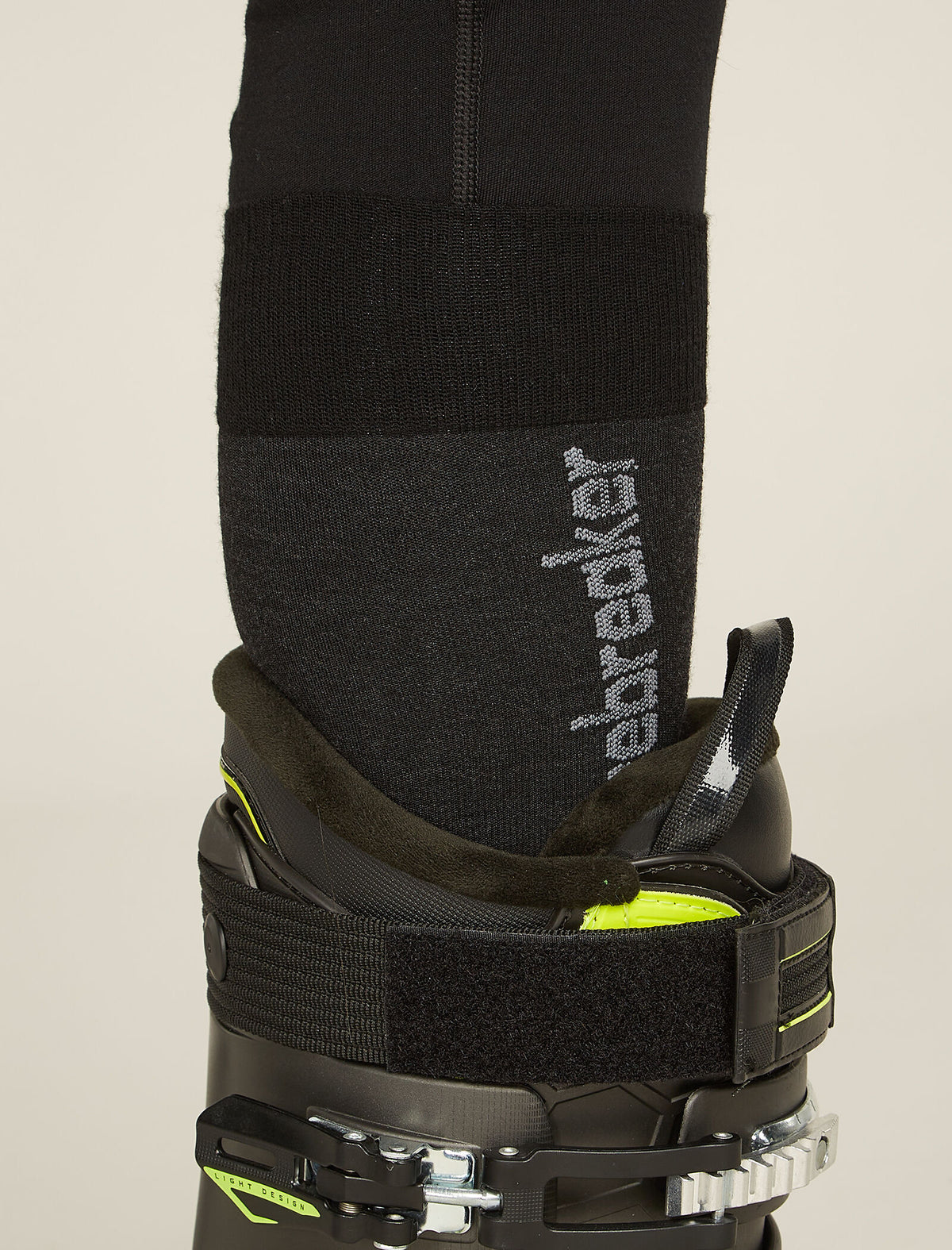Chaussettes-doublures Over the Calf en mérinos Men's Black/Ether - 1