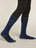 Men's Merino Ski+ Ultralight Over The Calf Socks Royal Navy/Dawn - 3