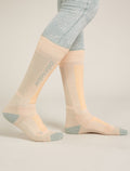 Women's Merino Ski+ Medium Over The Calf Socks Sunstone/Moss - 2