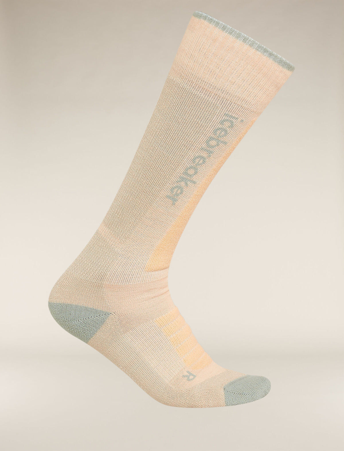 Women's Merino Ski+ Medium Over The Calf Socks Sunstone/Moss - 3
