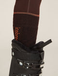 Women's Merino Blend Ski+ Medium Over The Calf Socks Mountain Contour Bittersweet - 1