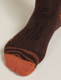Women's Merino Blend Ski+ Medium Over The Calf Socks Mountain Contour Bittersweet - 3