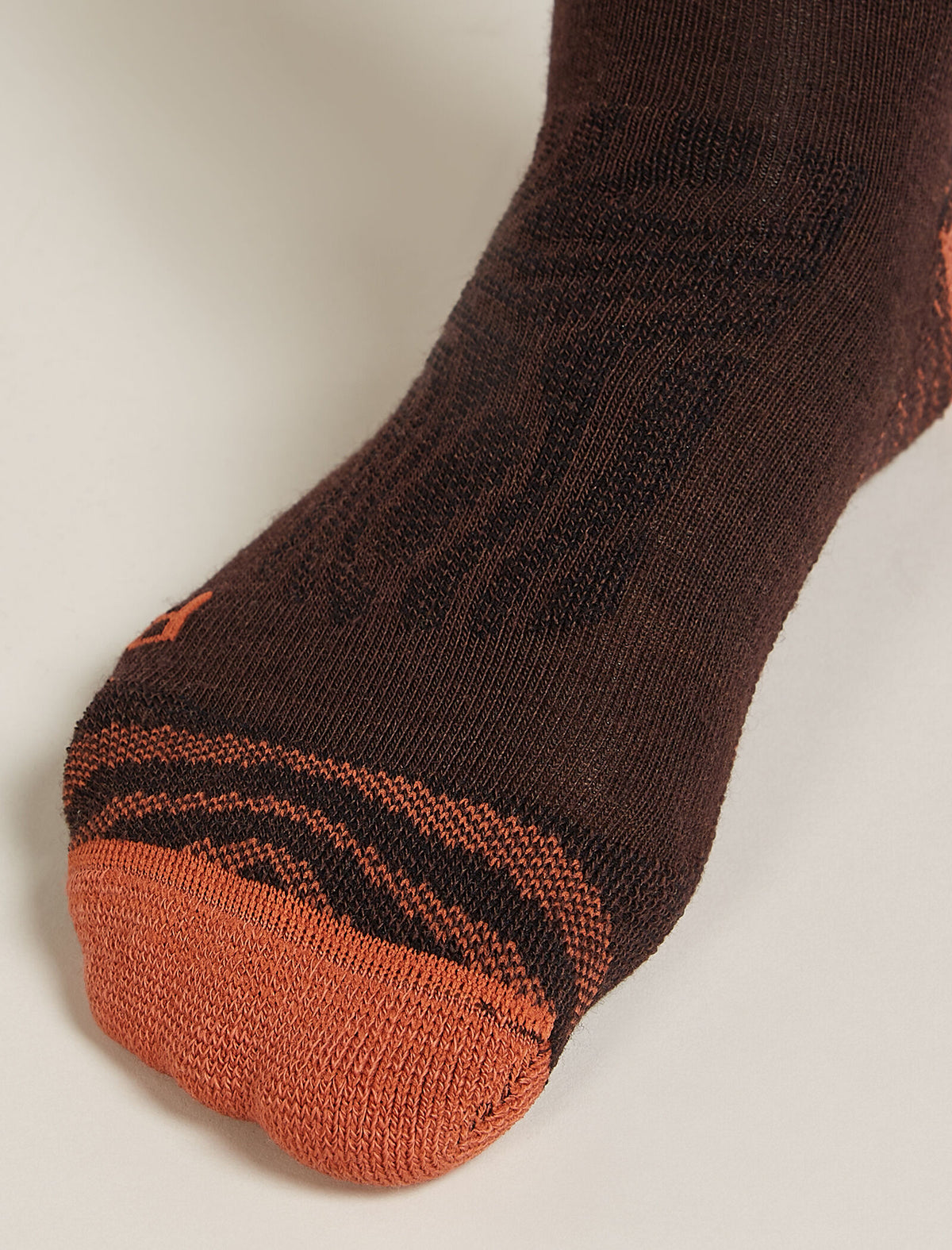 Women's Merino Blend Ski+ Medium Over The Calf Socks Mountain Contour Bittersweet - 3