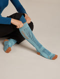 Women's Merino Blend Ski+ Medium Over The Calf Socks Mountain Contour Hydro/Trail - 2