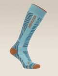 Women's Merino Blend Ski+ Medium Over The Calf Socks Mountain Contour Hydro/Trail - 4