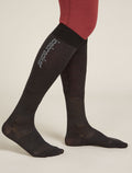 Women's Merino Snow Liner Over The Calf Socks Black/Ether - 2