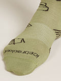Men's Merino Lifestyle Ultralight Crew Socks Camp Essentials Lichen/Bittersweet - 1