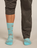 Men's Merino Lifestyle Ultralight Crew Socks Camp Essentials Hydro/Trail - 3