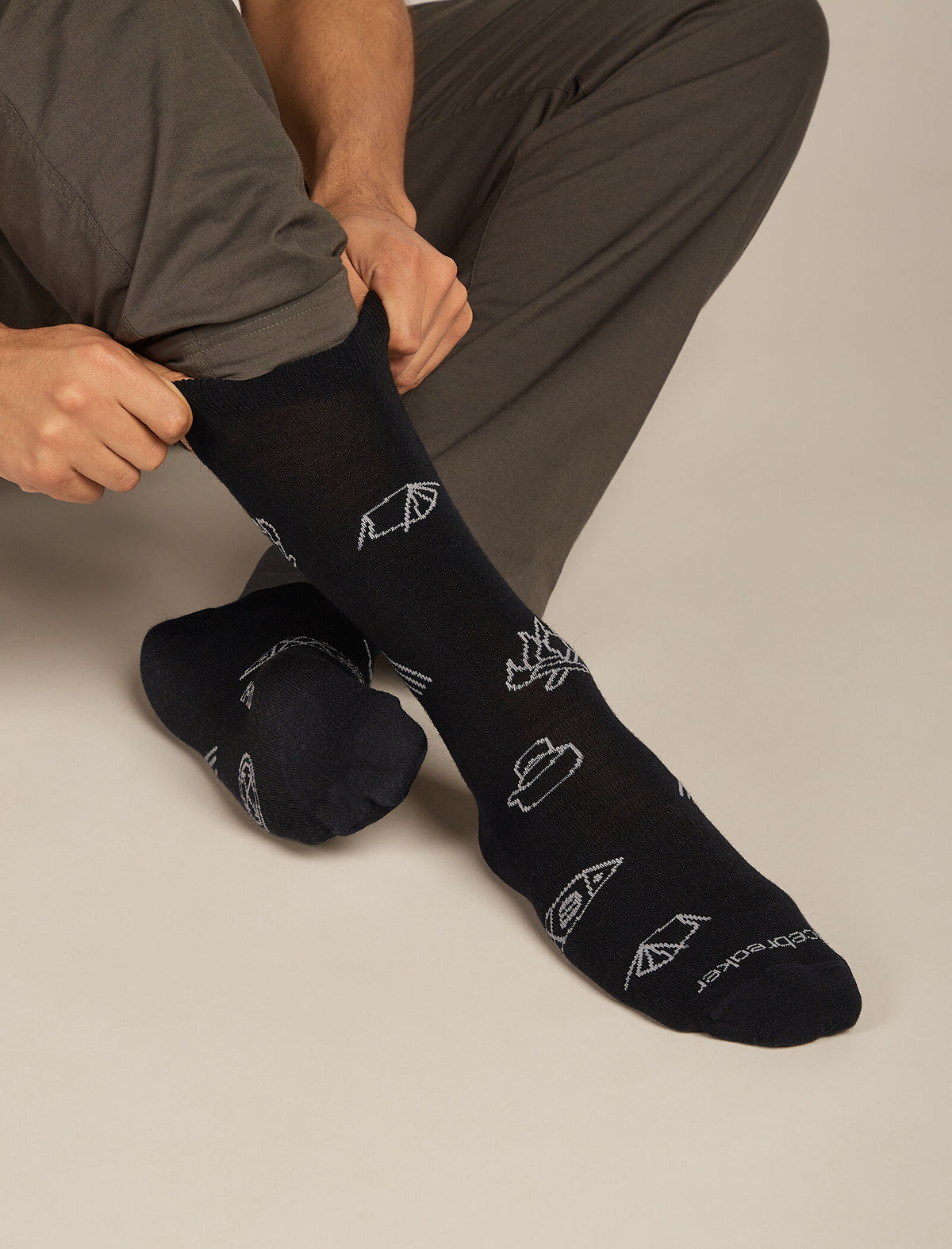 Chaussettes Vie quotidienne Lifestyle Ultralight en mérinos, Camp Essentials Homme Black/Alloy - 2