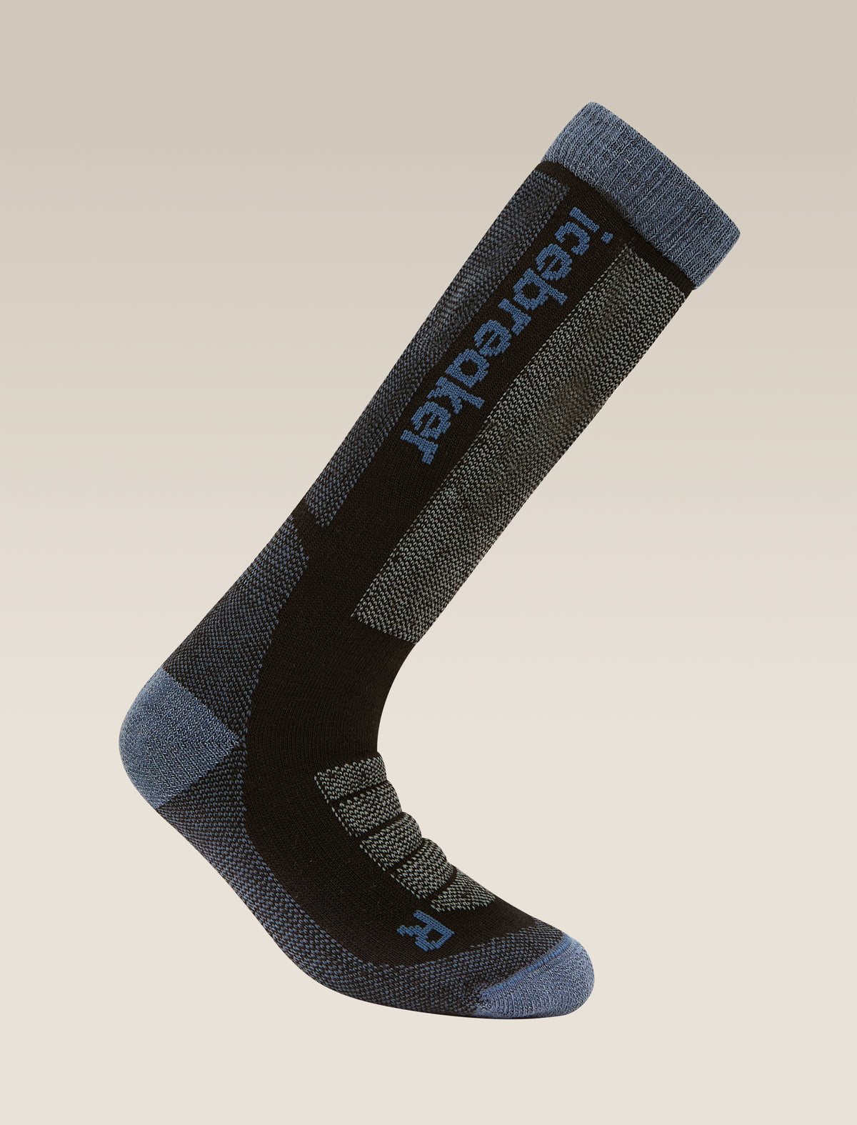Kids’ Merino Ski+ Medium Over The Calf Socks Black/Dawn - 1